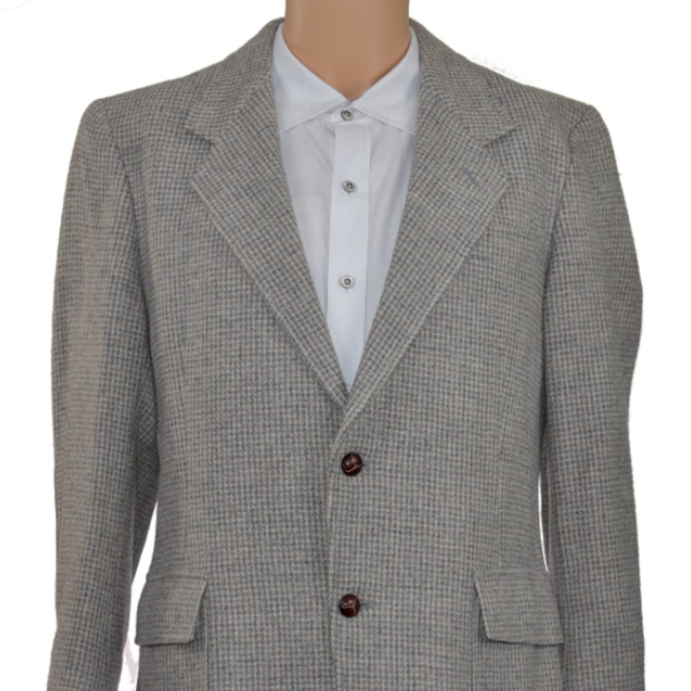 VTG Pendleton Wool Belted-Back Tweed Sport Coat